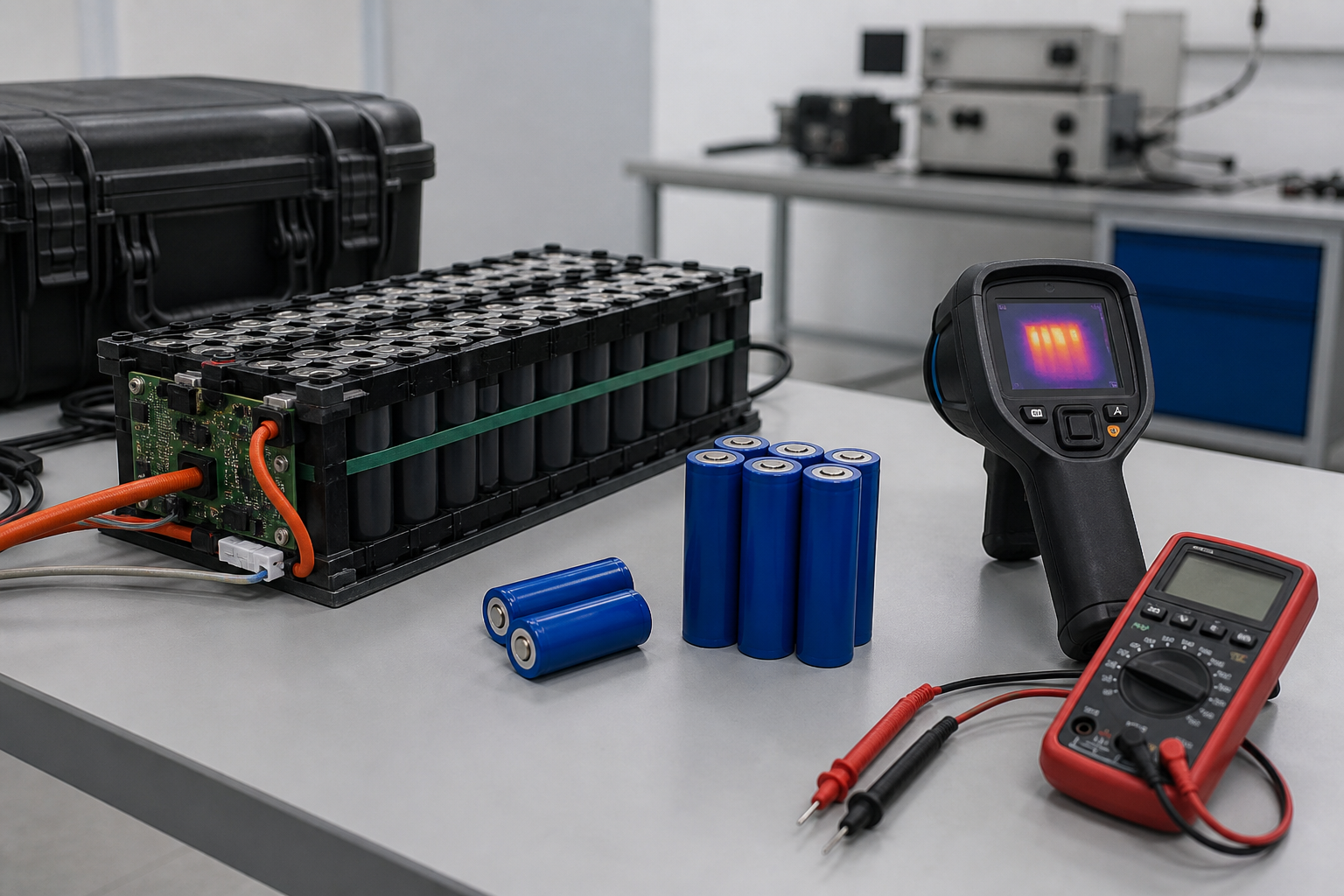 Lithium battery pack prepared for UN 38.3 safety compliance testing